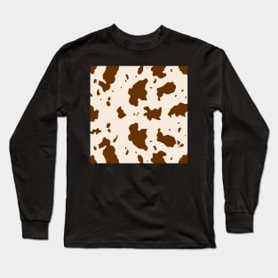 Brown cow print Long Sleeve T-Shirt